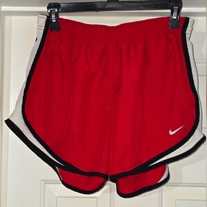Women's Red Nike Athletic Shorts